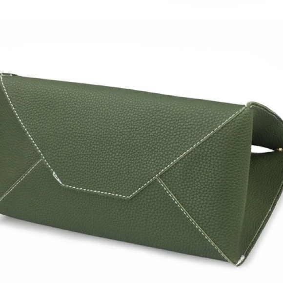 HOXIS Vintage Minimalist Handbag Clutch || Green - Picture 5 of 10